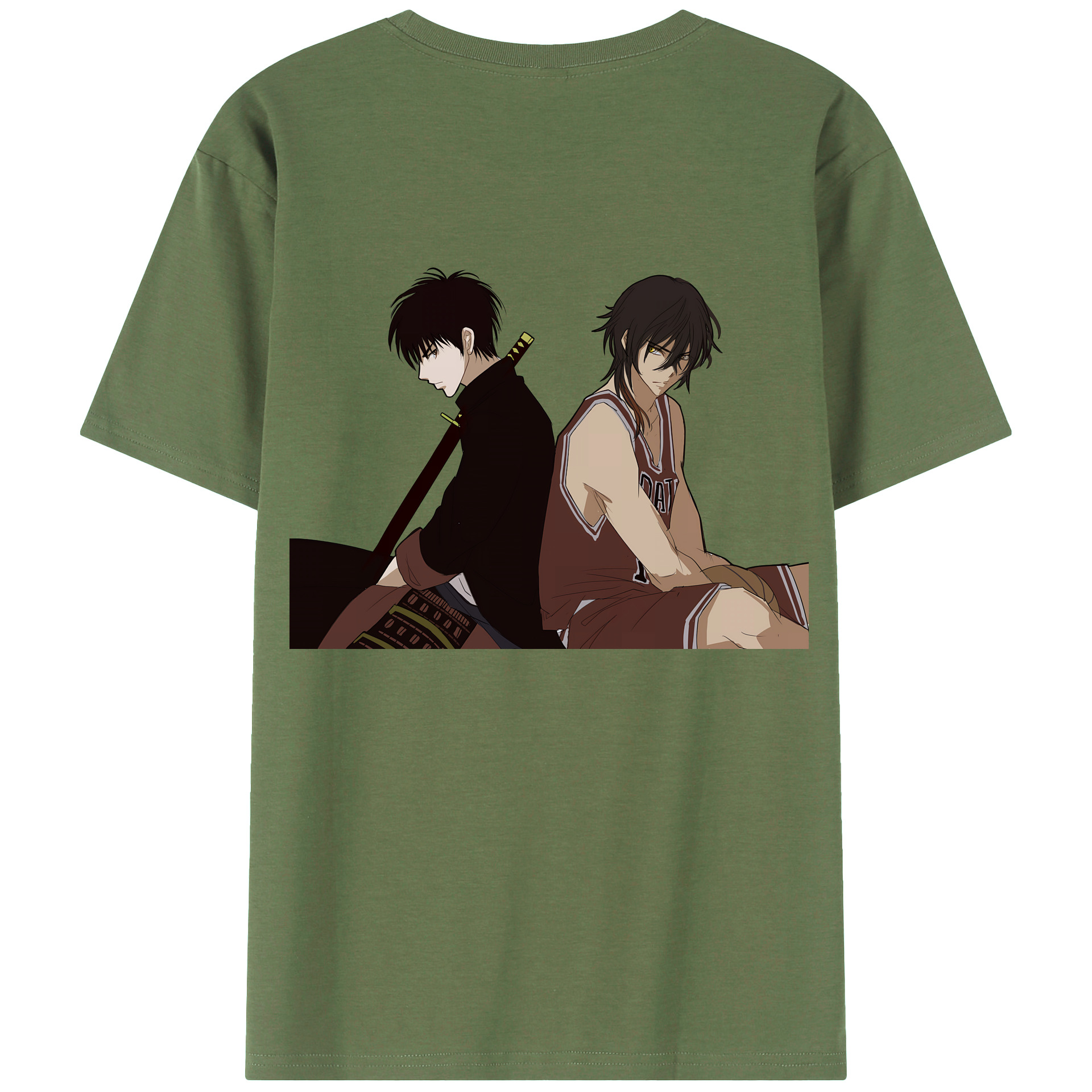（画像用） SLAM DUNK／スラムダンク 綿100％ メンズ半袖Tシャツ（バックプリント） 通気性